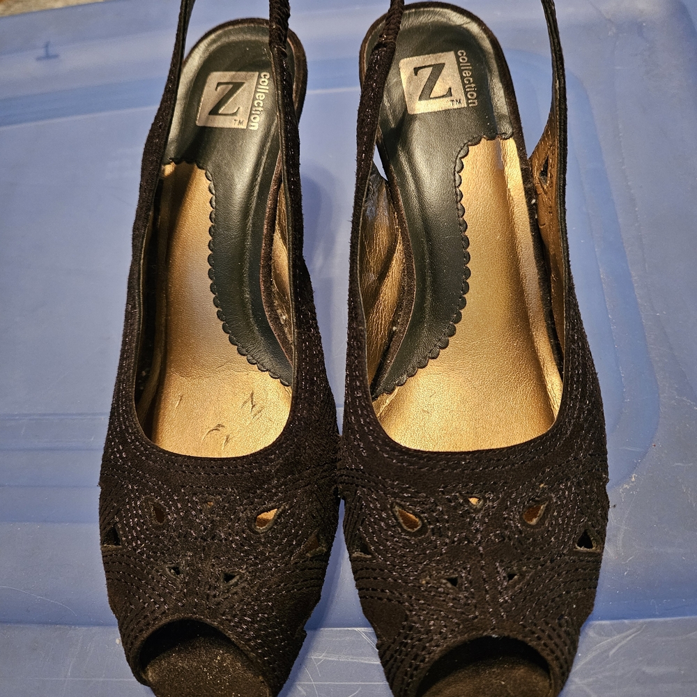 Brown Peep-Toe Women's Shoes